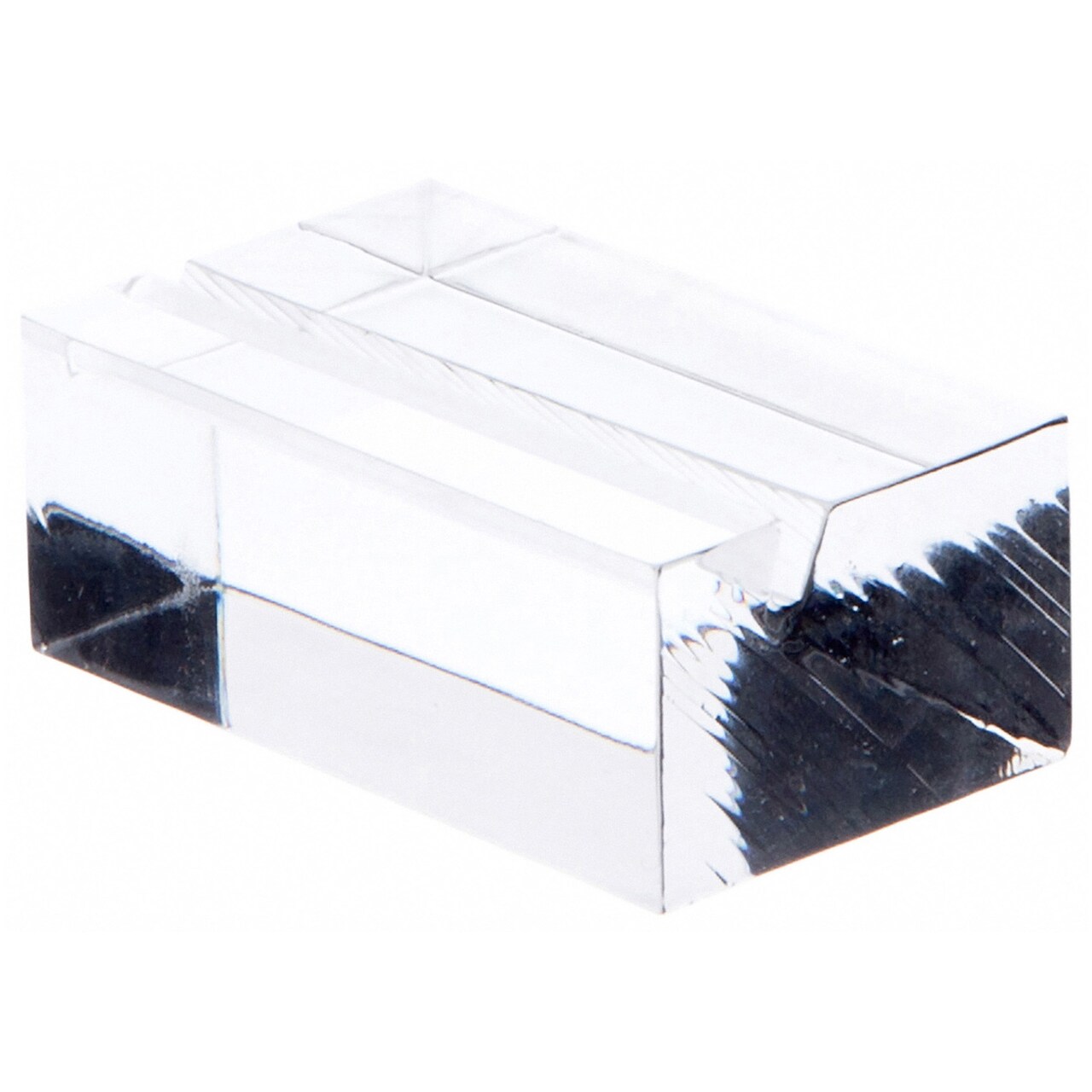 Plymor Clear Acrylic Block with Sign Display Holder Slot, 1.75" W x 1" D x .75" H